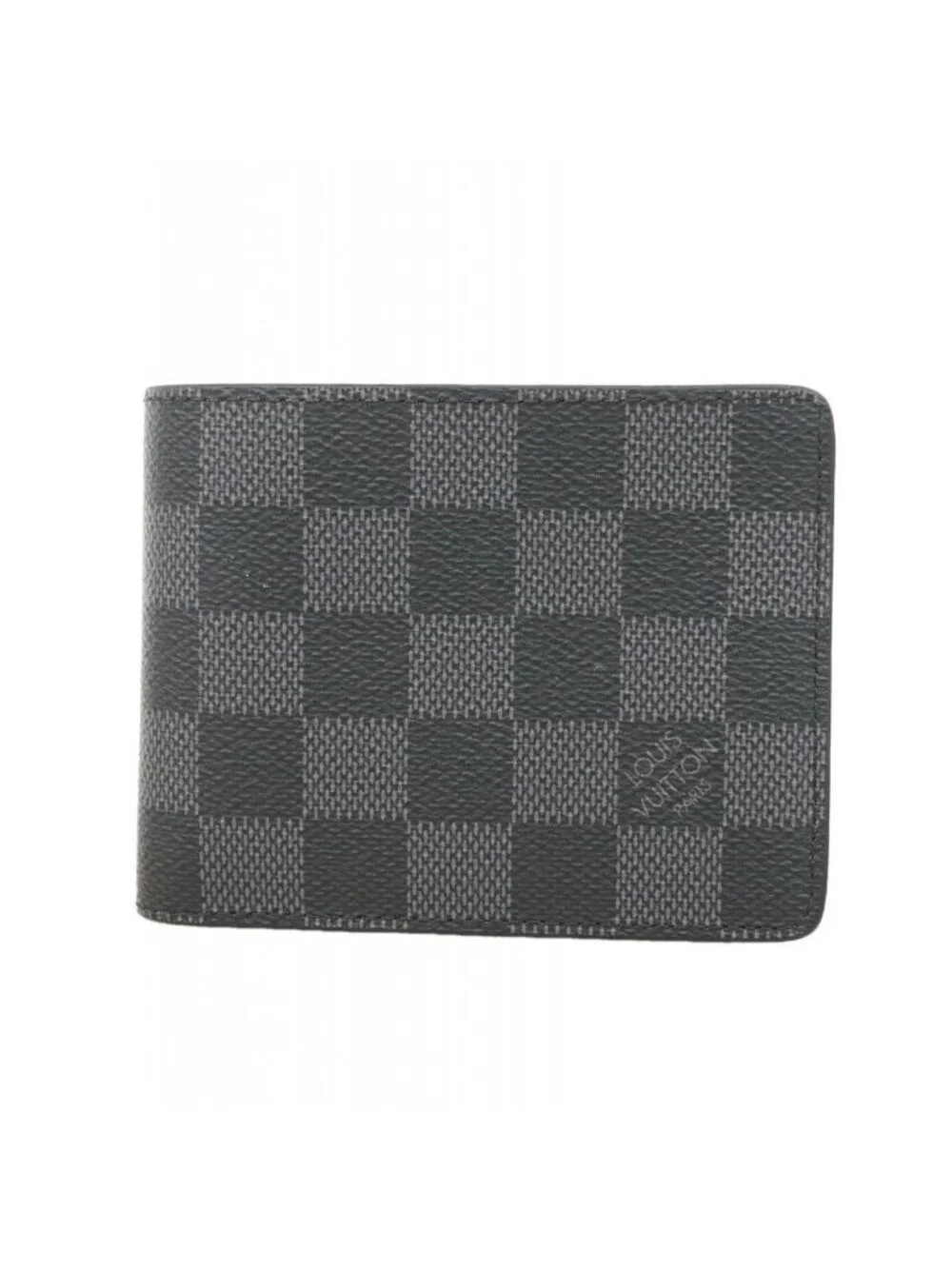 Louis Vuitton Wallet Damier Graphite Portefeuille Calf Black Gray